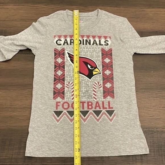 NFL Arizona Cardinals Kids Long Sleeve Christmas Winter Shirt Size Medium 10/12 - Picture 7 of 7
